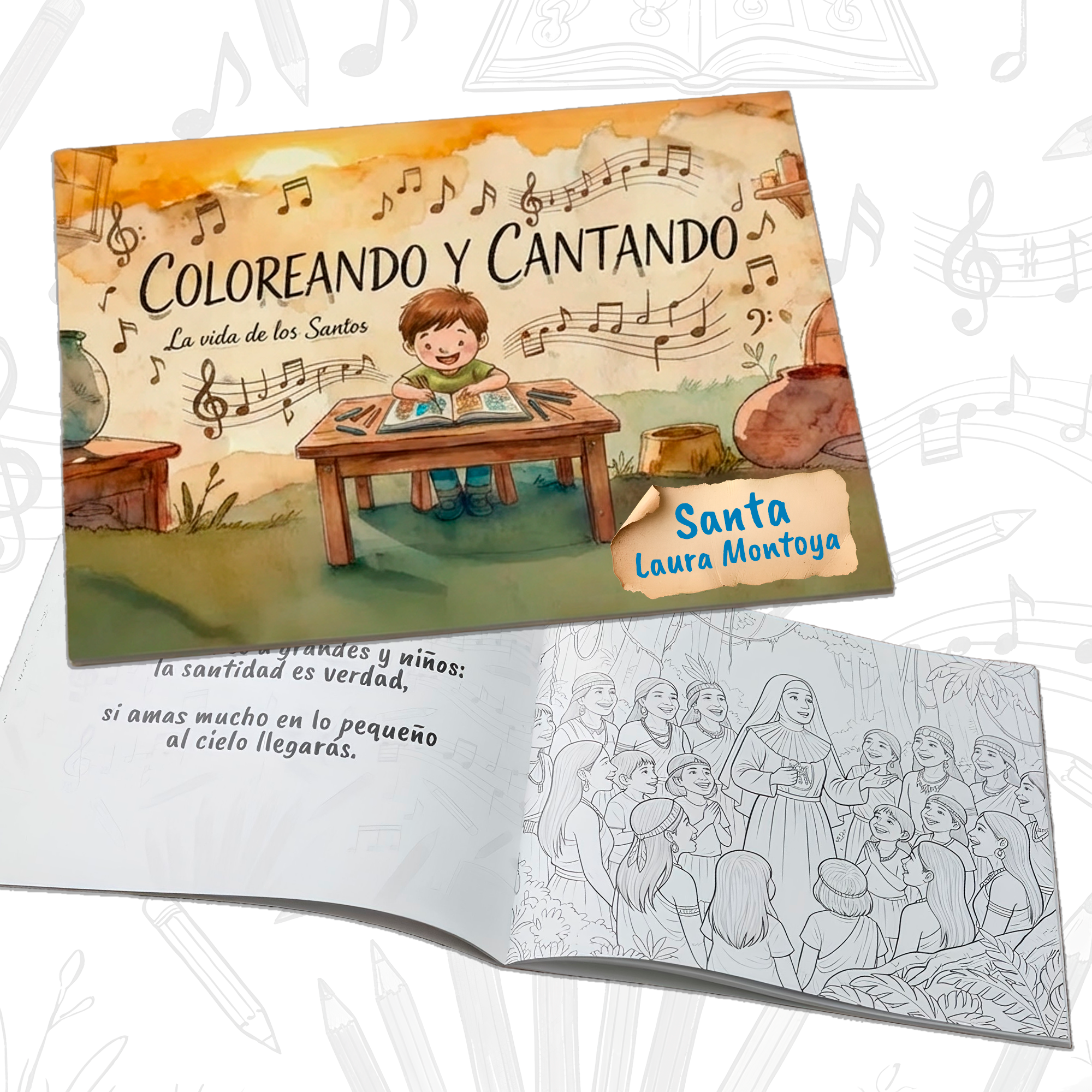 COLOREANDO Y CANTANDO - Santa Laura Montoya (DIGITAL - PDF para IMPRIMIR)
